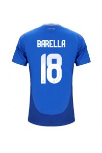 Italië Nicolo Barella #18 Voetbaltruitje Thuis tenue EK 2024 Korte Mouw